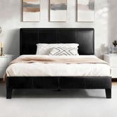 Hoxton Room Black Kyle Faux Leather Bed