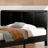 Hoxton Room Black Kyle Faux Leather Bed