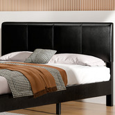 Hoxton Room Black Kyle Faux Leather Bed