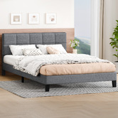 Hoxton Room Grey Cassandra Upholstered Bed