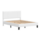 Hoxton Room White Kyle Faux Leather Bed
