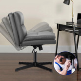 Hoxton Room 2 Piece Gregorie Faux Leather Office Chair &amp; Ottoman Set
