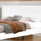 Hoxton Room White Kyle Faux Leather Bed