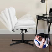 Hoxton Room 2 Piece Gregorie Faux Leather Office Chair &amp; Ottoman Set