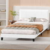 Hoxton Room White Kyle Faux Leather Bed