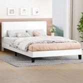 Hoxton Room White Kyle Faux Leather Bed