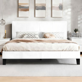 Hoxton Room White Kyle Faux Leather Bed
