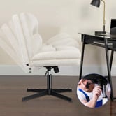 Hoxton Room 2 Piece Gregorie Velvet Office Chair &amp; Ottoman Set