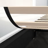 Hoxton Room White Tiago Faux Leather Gas Lift Bed Base