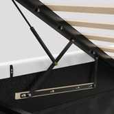 Hoxton Room White Tiago Faux Leather Gas Lift Bed Base