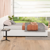 Hoxton Room White Tiago Faux Leather Gas Lift Bed Base
