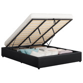 Hoxton Room Tiago Faux Leather Gas Lift Bed Base
