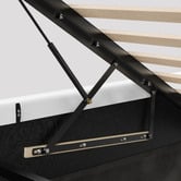 Hoxton Room White Tiago Faux Leather Gas Lift Bed Base