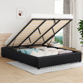 Hoxton Room Tiago Faux Leather Gas Lift Bed Base