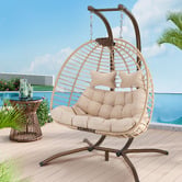 Hoxton Room Veejay 2 Seater Outdoor Hanging Egg Chair