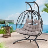 Hoxton Room Veejay 2 Seater Outdoor Hanging Egg Chair