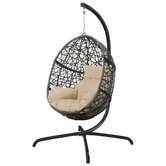 Hoxton Room Geneva Outdoor Hanging Egg Chair with Stand