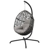 Hoxton Room Geneva Outdoor Hanging Egg Chair with Stand