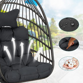 Hoxton Room Broderick Outdoor Hanging Egg Chair with Stand
