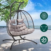 Hoxton Room Veejay 2 Seater Outdoor Hanging Egg Chair