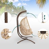 Hoxton Room Veejay 2 Seater Outdoor Hanging Egg Chair