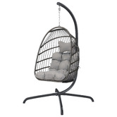 Hoxton Room Broderick Outdoor Hanging Egg Chair with Stand
