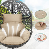 Hoxton Room Geneva Outdoor Hanging Egg Chair with Stand