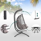 Hoxton Room Veejay 2 Seater Outdoor Hanging Egg Chair