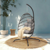 Hoxton Room Broderick Outdoor Hanging Egg Chair with Stand