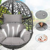 Hoxton Room Geneva Outdoor Hanging Egg Chair with Stand