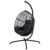 Hoxton Room Geneva Outdoor Hanging Egg Chair with Stand