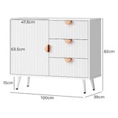 Hoxton Room Bexley Fluted Sideboard Buffet