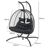 Hoxton Room Veejay 2 Seater Outdoor Hanging Egg Chair