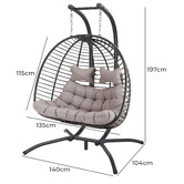 Hoxton Room Veejay 2 Seater Outdoor Hanging Egg Chair