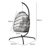 Hoxton Room Broderick Outdoor Hanging Egg Chair with Stand