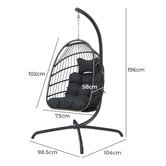Hoxton Room Broderick Outdoor Hanging Egg Chair with Stand