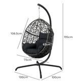 Hoxton Room Geneva Outdoor Hanging Egg Chair with Stand