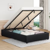 Hoxton Room Tiago Faux Leather Gas Lift Bed Base