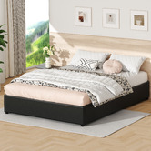 Hoxton Room Tiago Faux Leather Gas Lift Bed Base