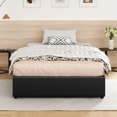 Hoxton Room Tiago Faux Leather Gas Lift Bed Base