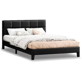 Hoxton Room Black Cassandra Faux Leather Bed Frame