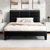Hoxton Room Black Cassandra Faux Leather Bed Frame