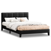 Hoxton Room Black Cassandra Faux Leather Bed Frame