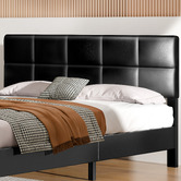 Hoxton Room Black Cassandra Faux Leather Bed Frame