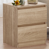 Hoxton Room Regal 2 Drawer Bedside Table