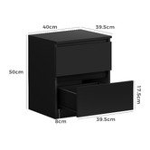 Hoxton Room Regal 2 Drawer Bedside Table