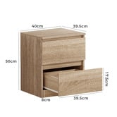 Hoxton Room Regal 2 Drawer Bedside Table