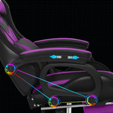 Hoxton Room Maximus LED Gaming Massage Office Chair with Footrest