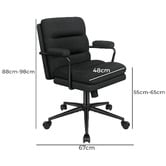 Hoxton Room Lewis Linen Swivel Home Office Chair