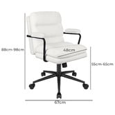 Hoxton Room Lewis Boucle Swivel Home Office Chair